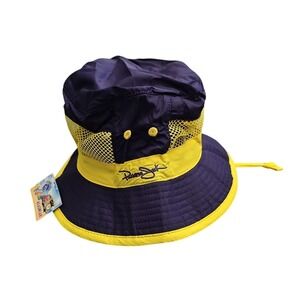 Panama Jack Kids Bucket Hat Sun Protection Beach Hat Yellow Navy‎ 4-6X